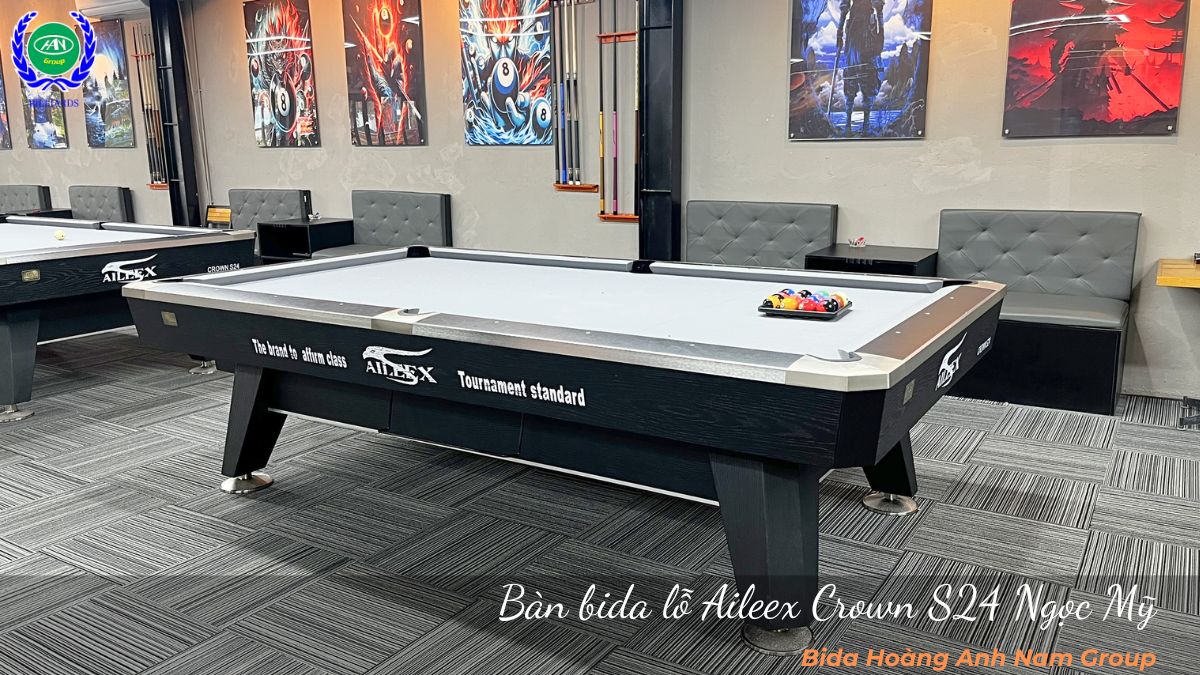 Bàn bida lỗ Aileex Crown S24 Ngọc Mỹ