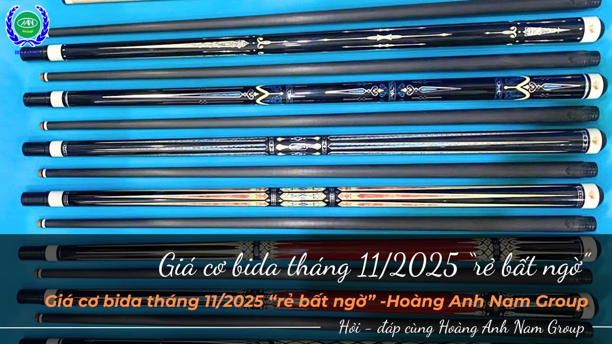 Giá cơ bida tháng 11/2025 