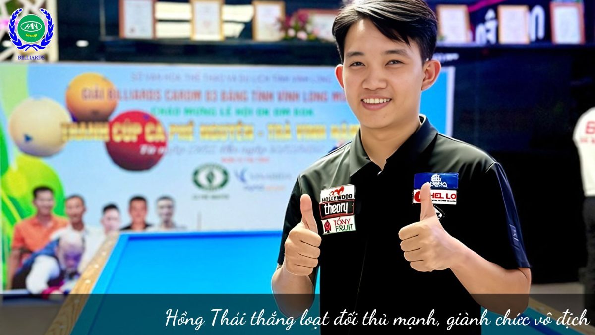 Hồng Thái thắng loạt đối thủ mạnh, giành chức vô địch