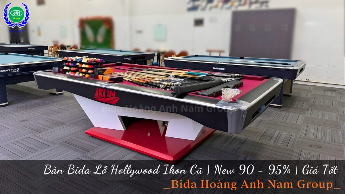 Bàn bida lỗ hollywood ikon 2023, bàn trên 90% | Bida Hoàng Anh Nam Group