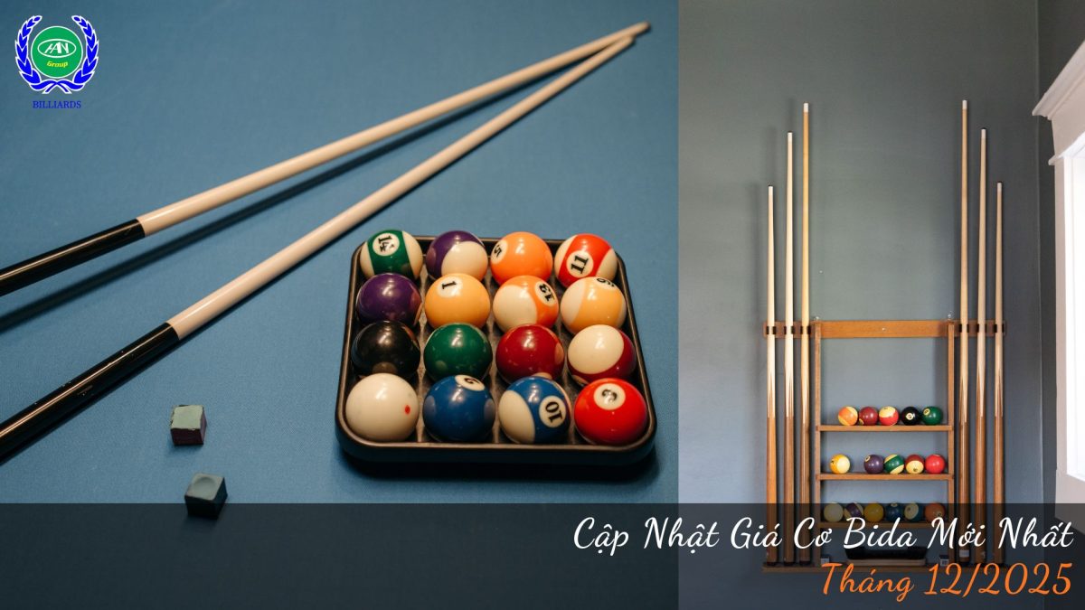 Cập Nhật Giá Cơ Bida Tháng 12/2025 | Bida Hoàng Anh Nam Group