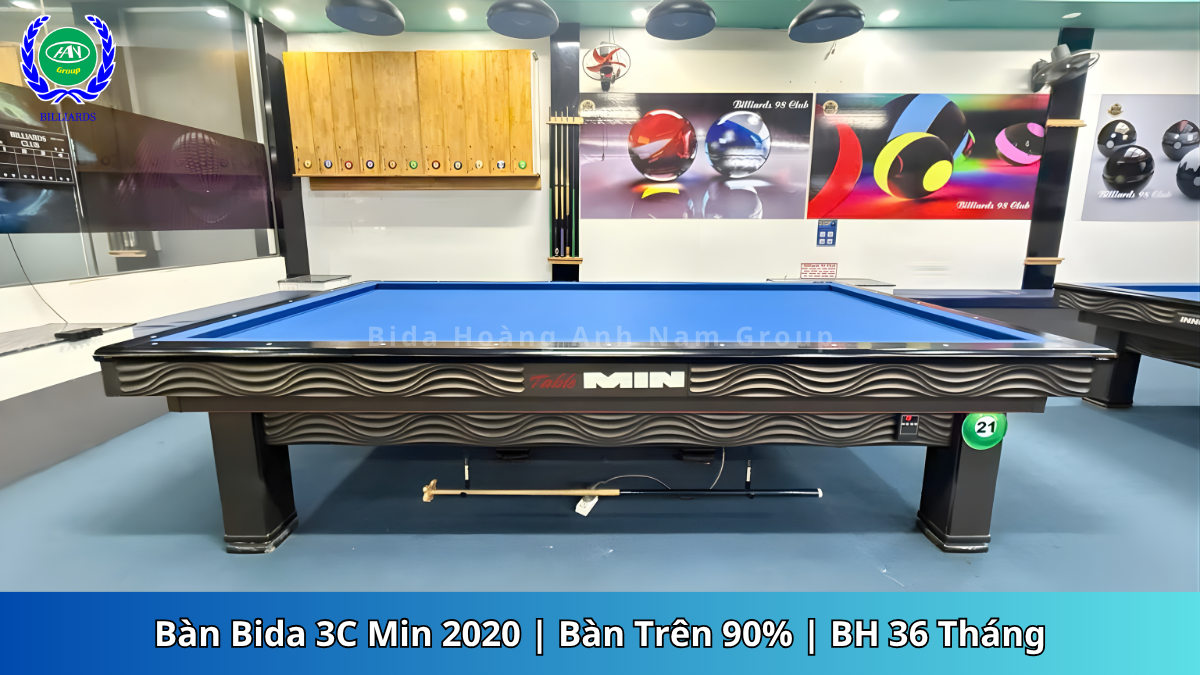 Bàn Bida 3C Min 2020, Bàn Trên 90%, BH 36 Tháng | Bida Hoàng Anh Nam Group