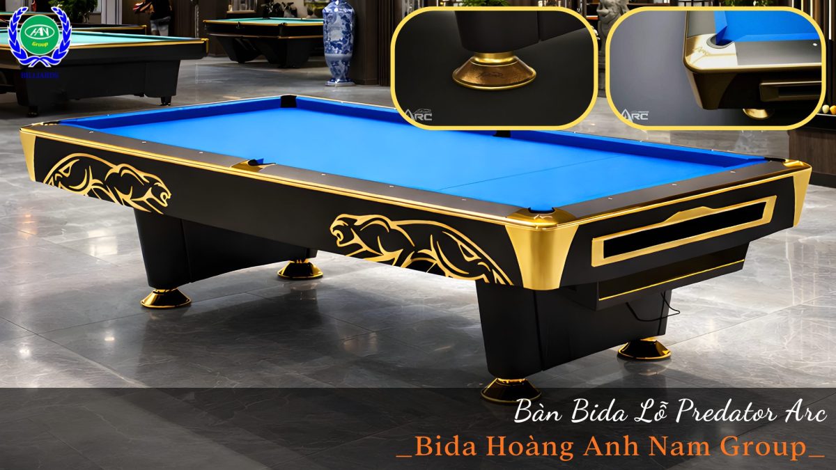 Bàn bida lỗ Predator Arc - Đi kèm full bộ phụ kiện | Bida Hoàng Anh Nam Group