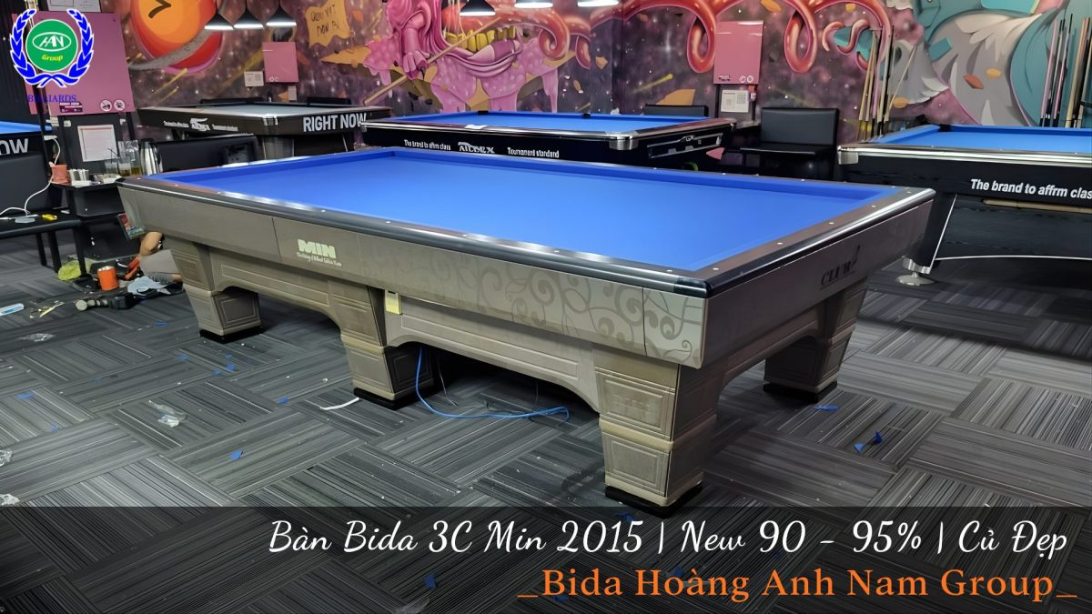 Thanh lý bàn bida 3c min 2015 cũ đẹp, 90 - 95% | Bida Hoàng Anh Nam Group