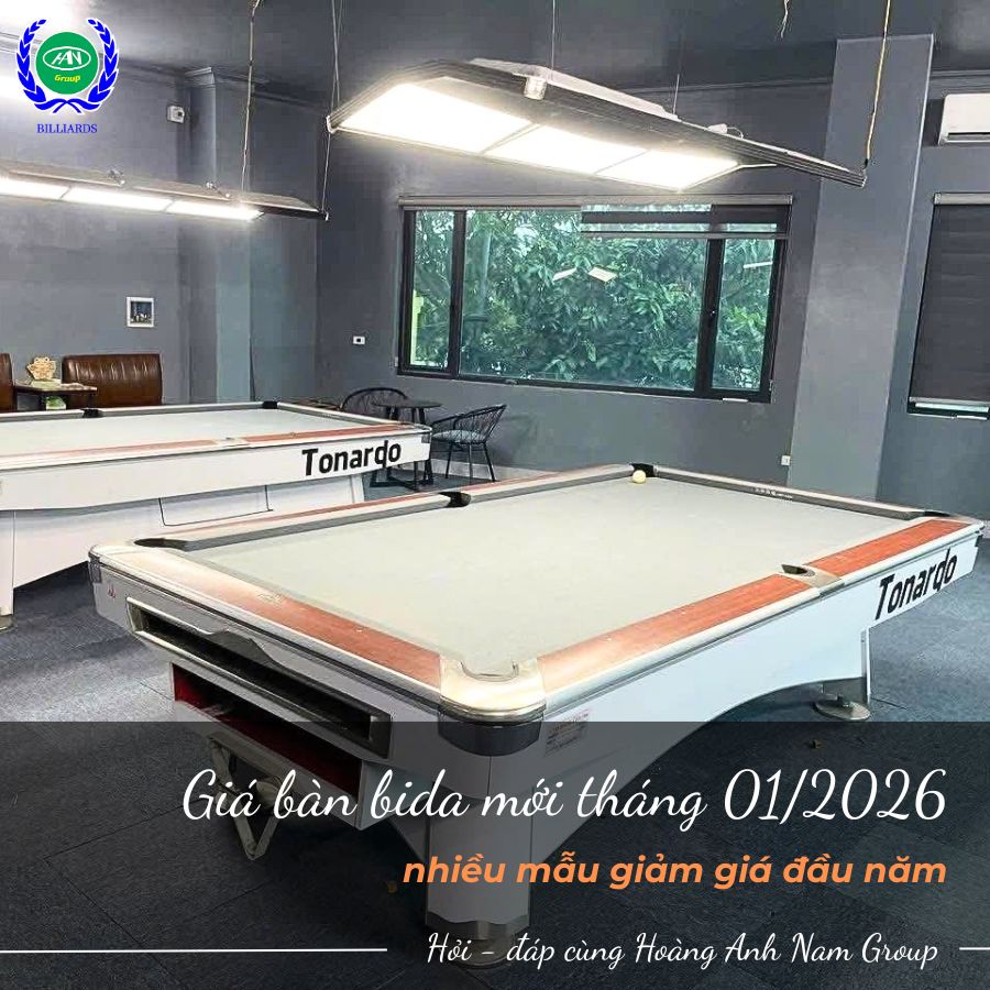 Giá bàn bida mới tháng 01/2026