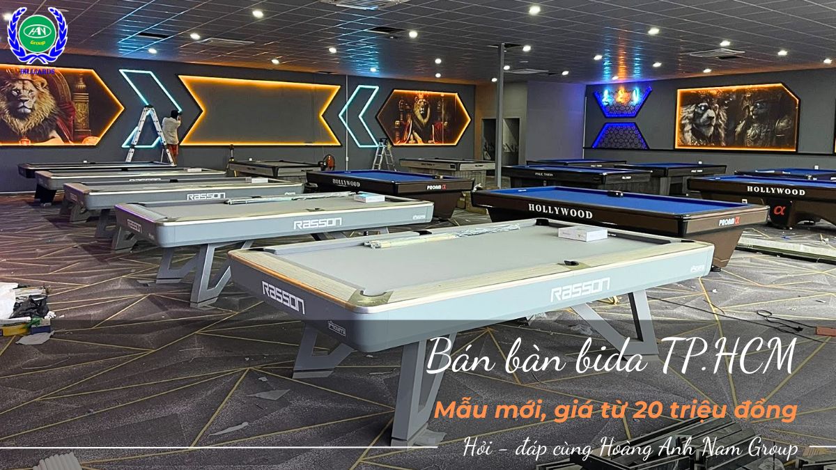 Bán bàn bida TP.HCM - Mẫu mới, giá từ 20 triệu đồng