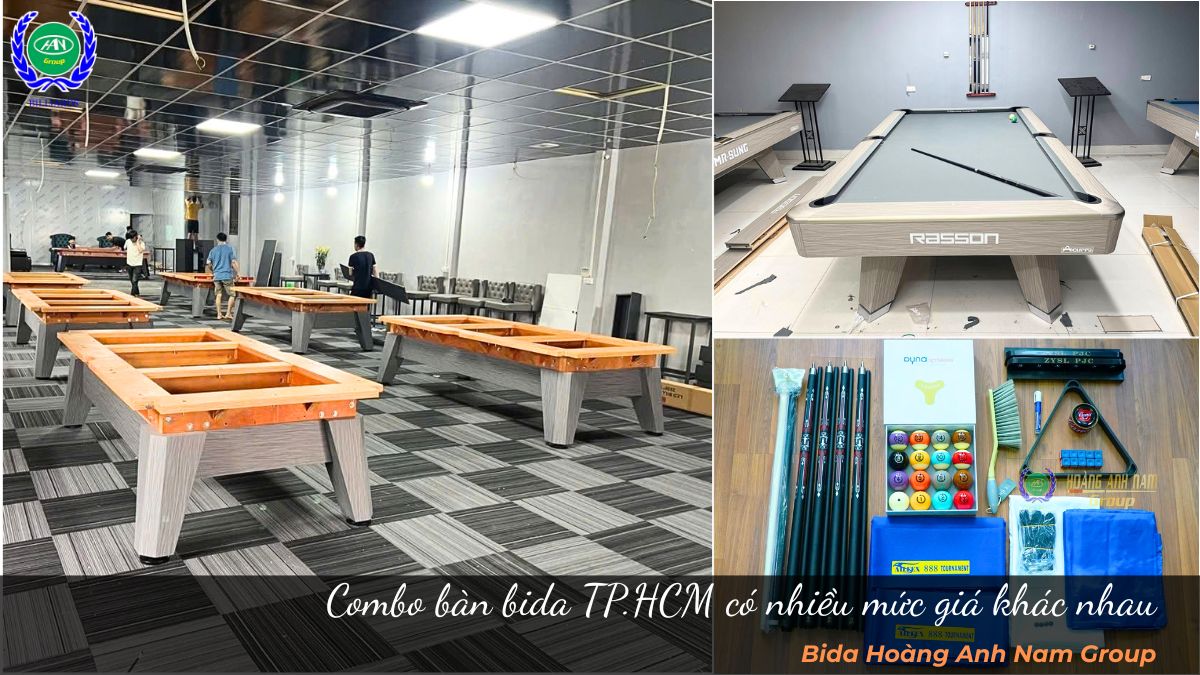 Combo bàn bida TP.HCM có nhiều mức giá khác nhau