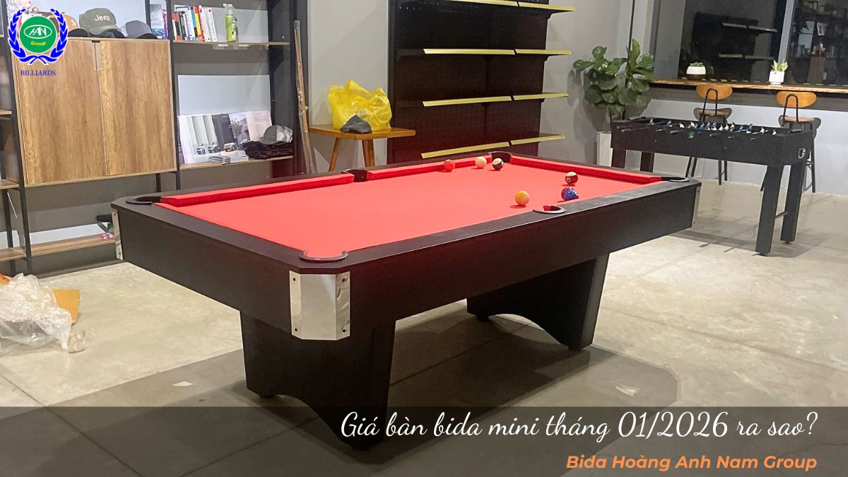 Giá bàn bida mini tháng 01/2026 ra sao?
