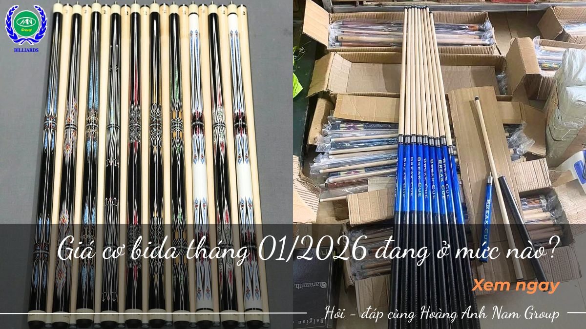 Giá cơ bida tháng 01/2026 đang ở mức nào?