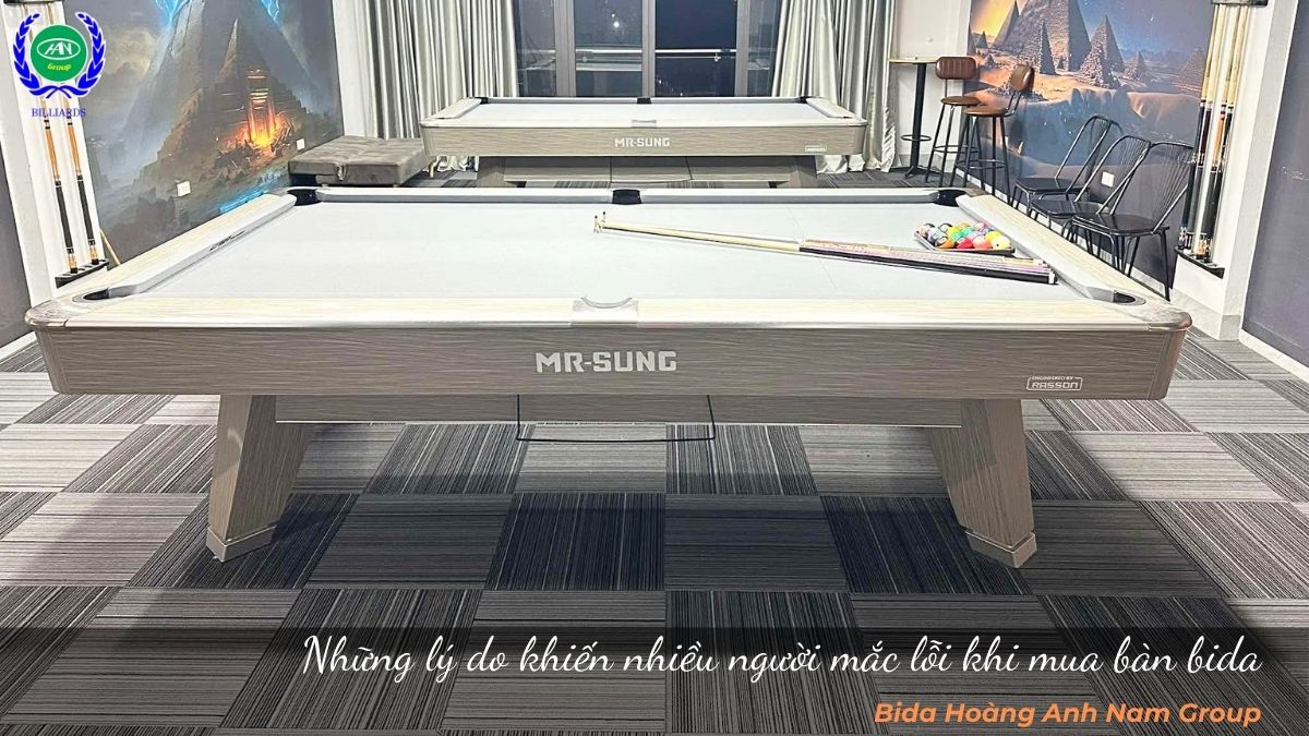 Những lý do khiến nhiều người mắc lỗi khi mua bàn bida