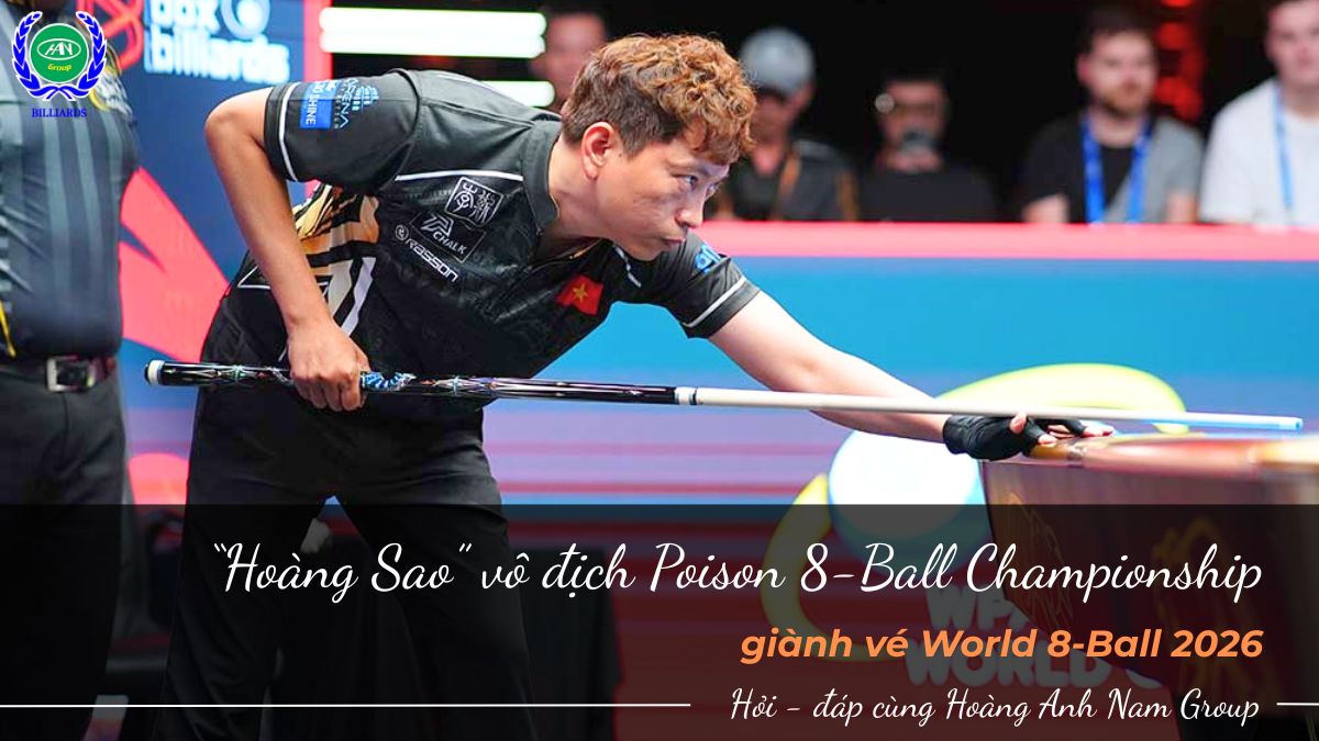 Dương Quốc Hoàng vô địch Poison 8-Ball Championship, giành vé World 8-Ball 2026