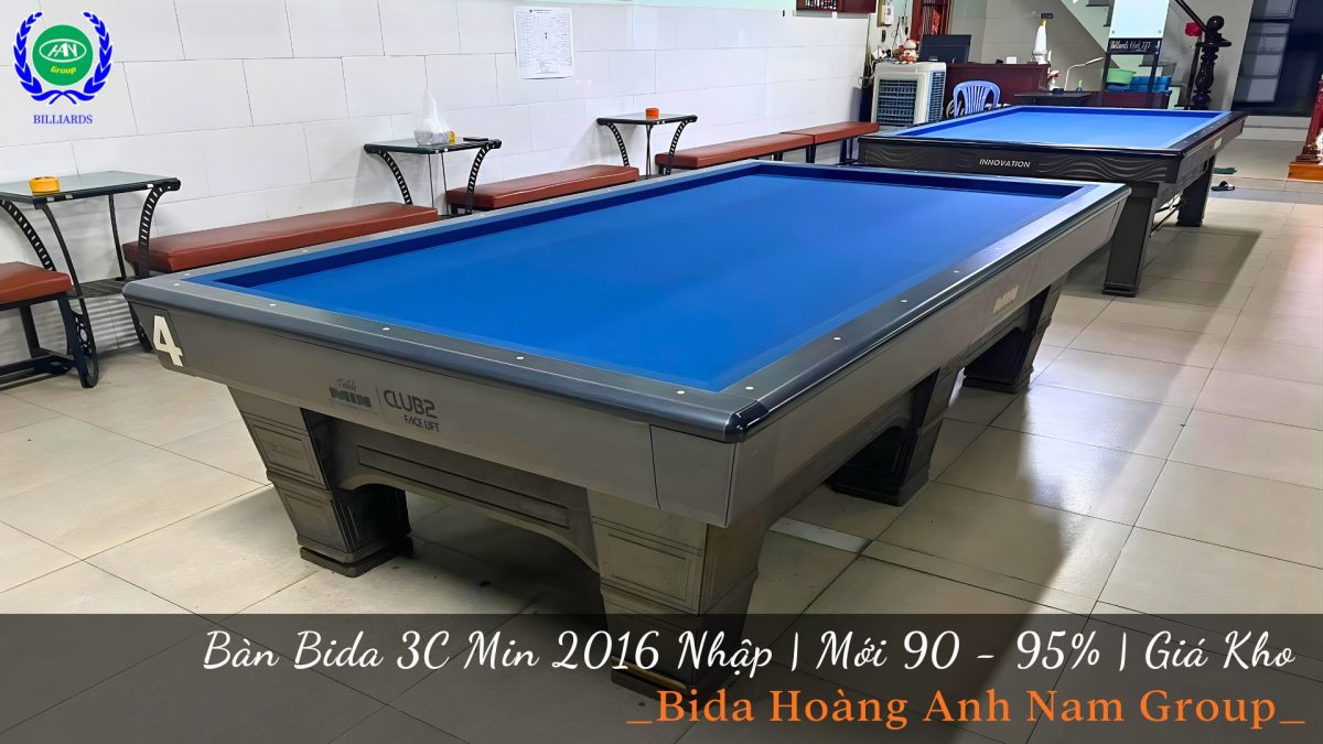 Thanh lý bàn bida 3c min 2016 nhập, giá kho, còn dùng 90 - 95% | Bida Hoàng Anh Nam Group