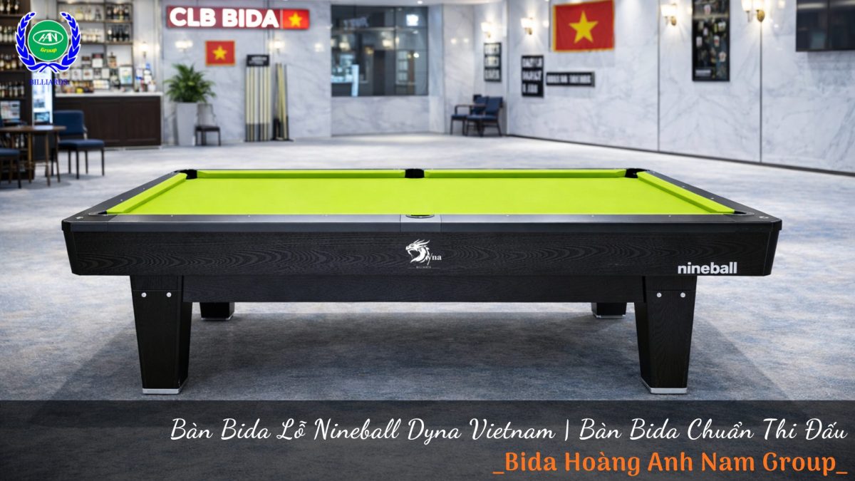 Bàn Bida Lỗ Nineball Dyna Vietnam - Bàn Bida Chuẩn Thi Đấu | Bida Hoàng Anh Nam Group