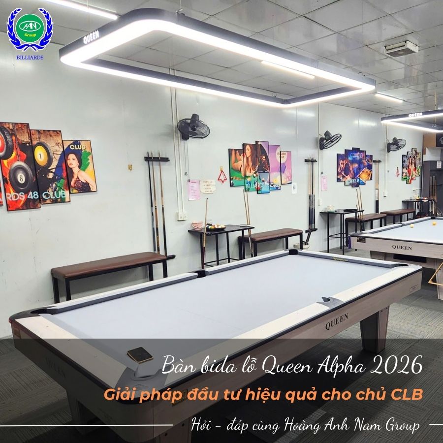 Bàn bida lỗ Queen Alpha 2026
