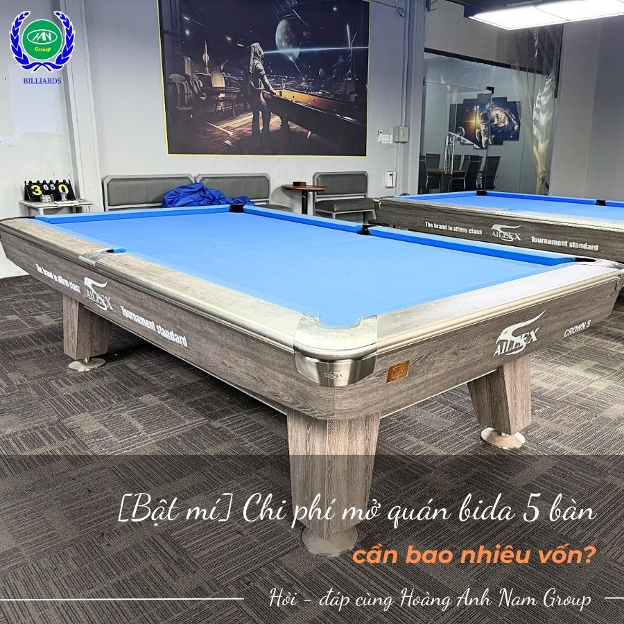 Chi phí Mở quán bida 5 bàn
