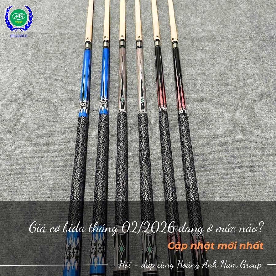 Giá cơ bida tháng 02/2026 đang ở mức nào?