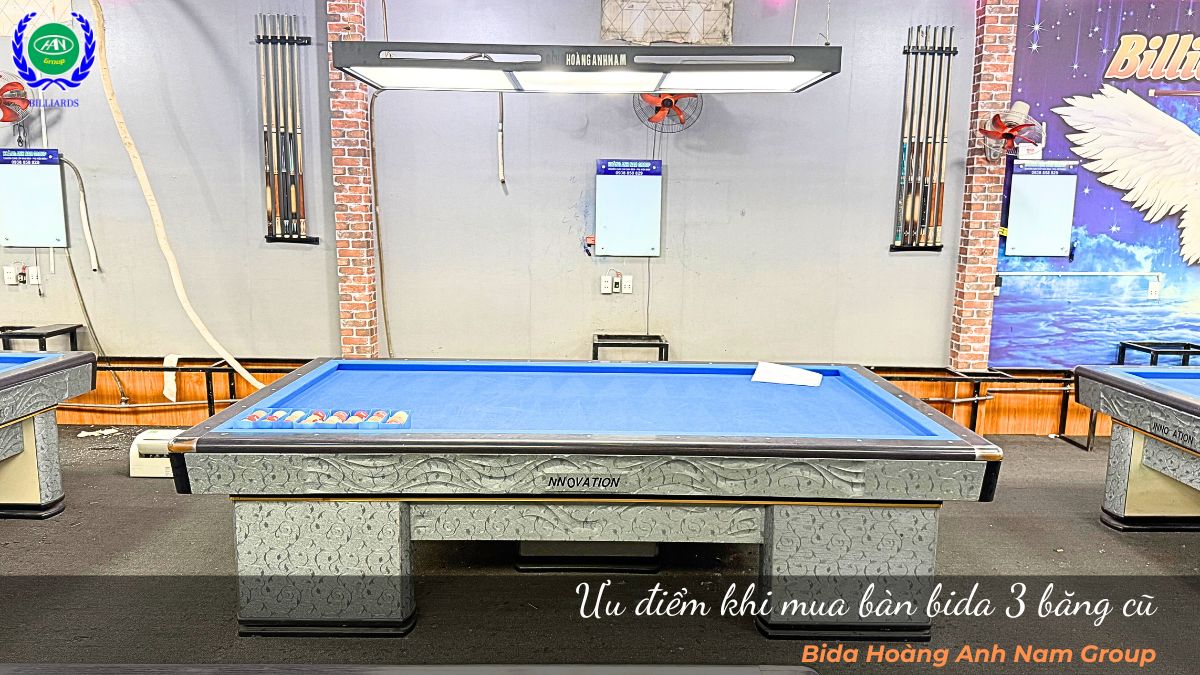 Ưu điểm khi mua bàn bida 3 băng cũ