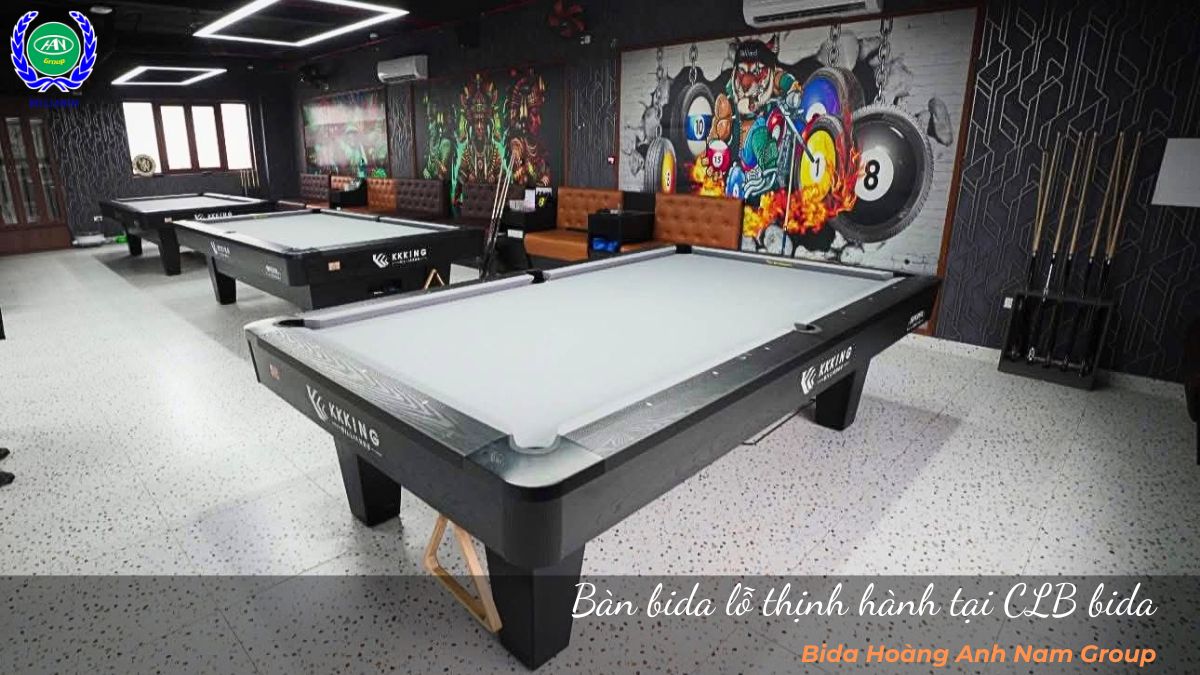 Bàn bida lỗ thịnh hành tại CLB bida