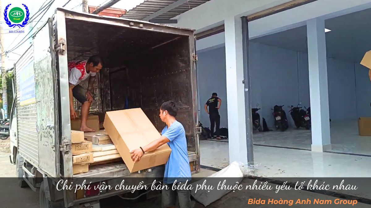 Chi phí vận chuyển bàn bida phụ thuộc nhiều yếu tố khác nhau