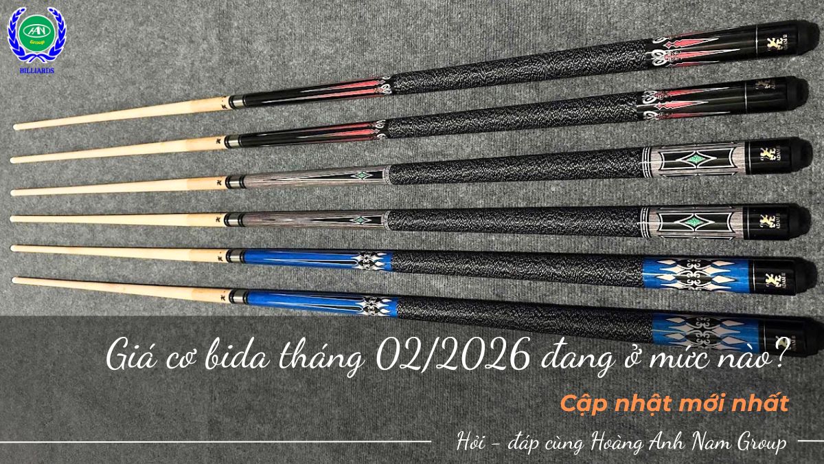 Giá cơ bida tháng 02/2026 đang ở mức nào? Cập nhật mới nhất