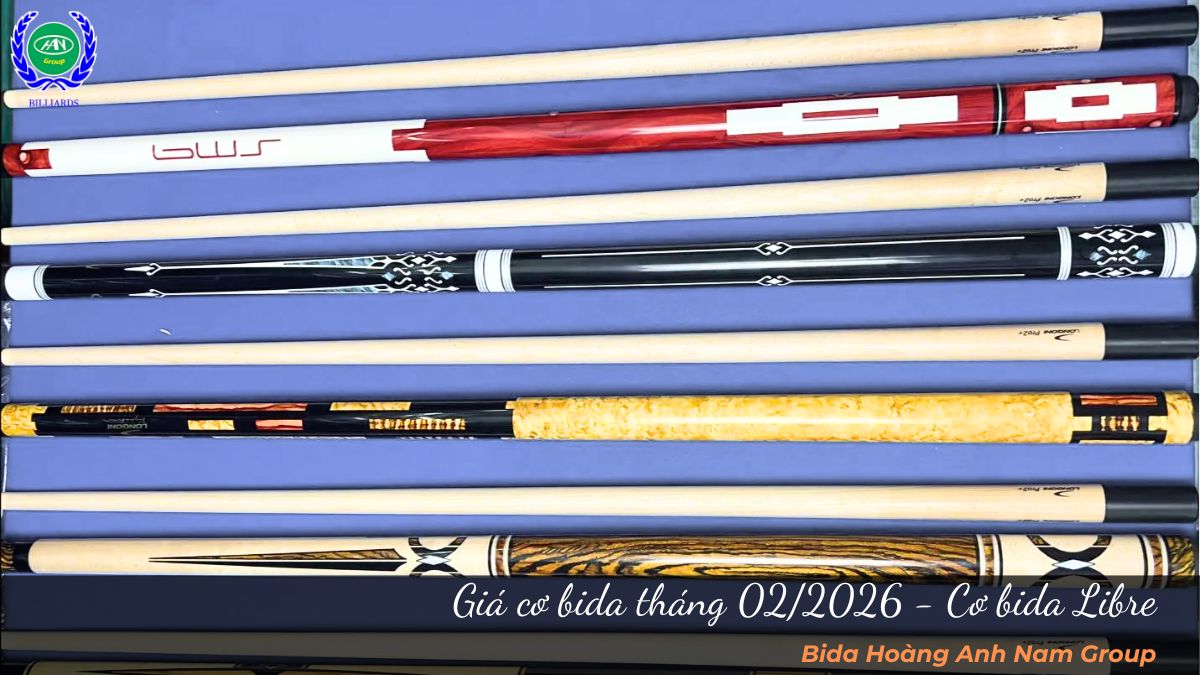 Giá cơ bida tháng 02/2026 - Cơ bida Libre