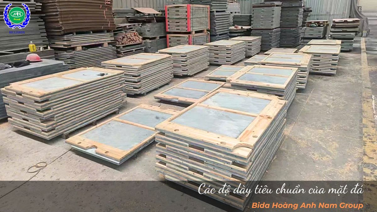 Các độ dày tiêu chuẩn của mặt đá
