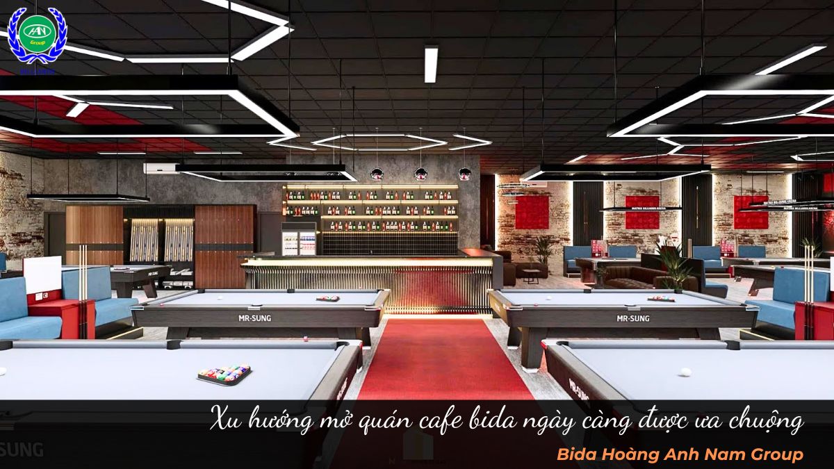Xu hướng mở quán cafe bida ngày càng được ưa chuộng