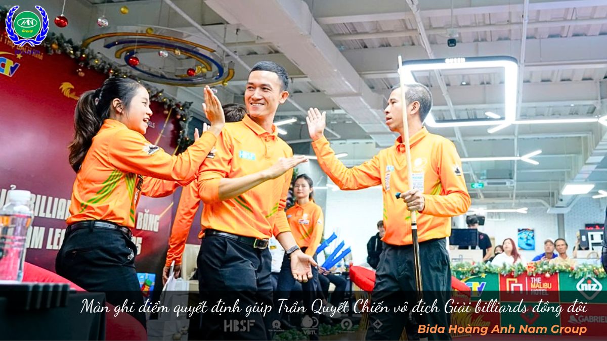 Màn ghi điểm quyết định giúp Trần Quyết Chiến vô địch Giải billiards đồng đội