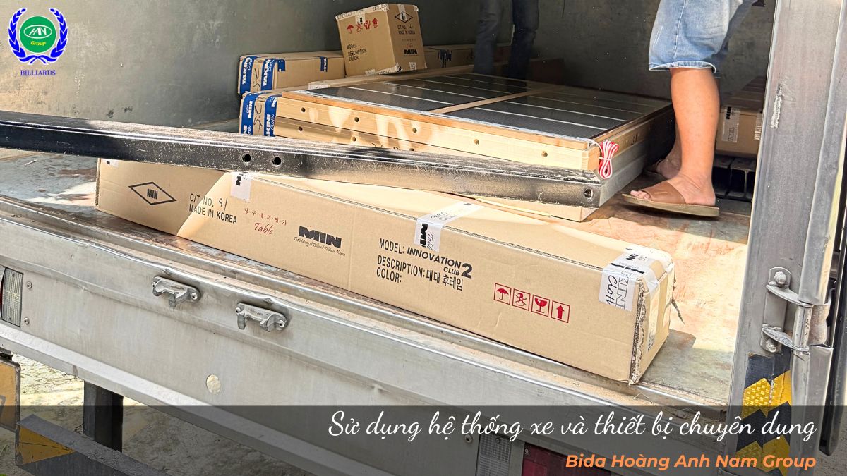 Sử dụng hệ thống xe và thiết bị chuyên dụng