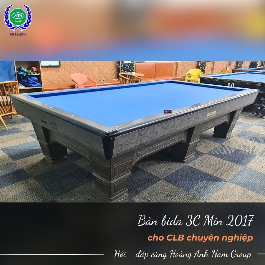 Bàn bida 3C Min 2017 cho CLB chuyên nghiệp
