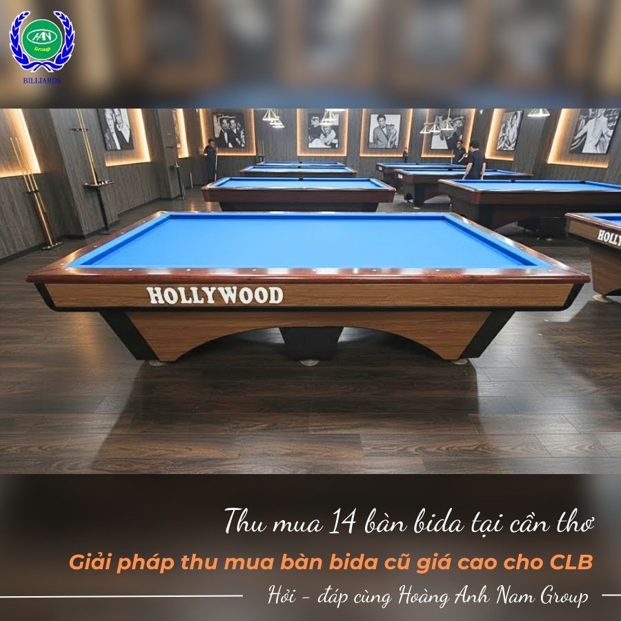 Thu mua 14 bàn bida tại cần thơ - Giải pháp thu mua bàn bida cũ giá cao cho CLB