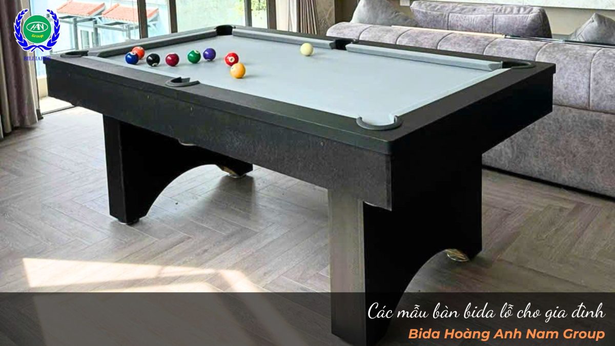 Các mẫu bàn bida lỗ cho gia đình