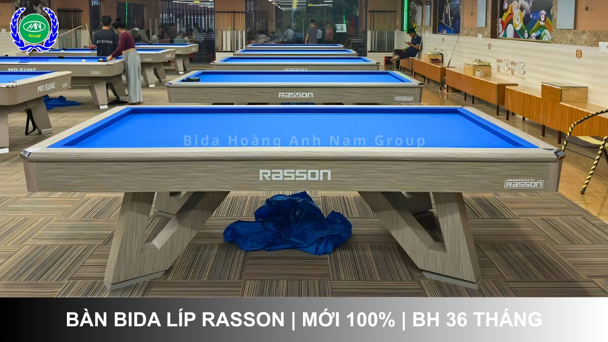 Bàn bida líp Rasson VN, giá 30 triệu, BH 36 tháng | Bida Hoàng Anh Nam Group
