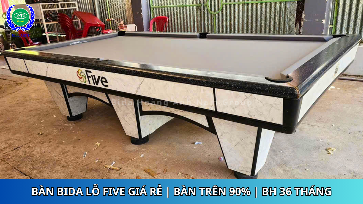 Bàn Bida Lỗ Five Giá Rẻ | Bàn Trên 90% | BH 36 Tháng