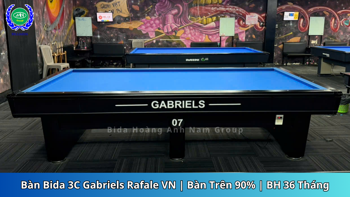 Bàn Bida 3C Gabriels Rafale VN | Bàn Trên 90% | BH 36 Tháng | Bida Hoàng Anh Nam Group