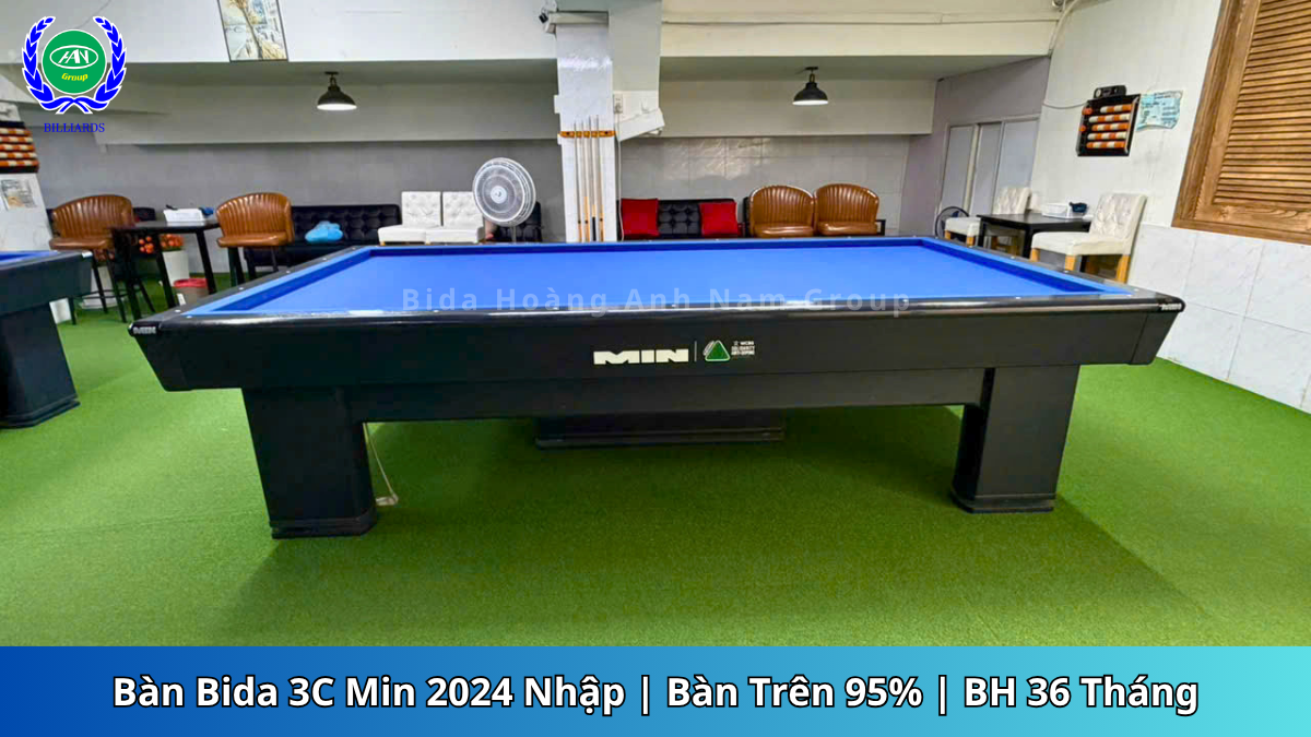 Bàn Bida 3C Min 2024 Nhập, Bàn Trên 95%, BH 36 Tháng | Bida Hoàng Anh Nam Group