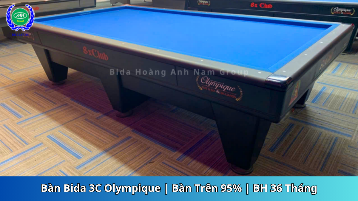 Bàn Bida 3C Olympique | Bàn Trên 95% | BH 36 Tháng