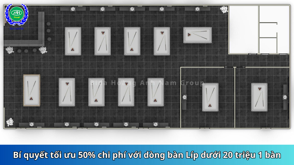 Bí quyết tối ưu 50% chi phí với dòng bàn Líp dưới 20 triệu 1 bàn | Bida Hoàng Anh Nam Group