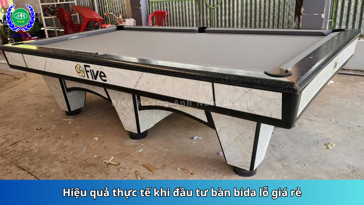 Hiệu quả thực tế khi đầu tư bàn bida lỗ giá rẻ | Bida Hoàng Anh Nam Group