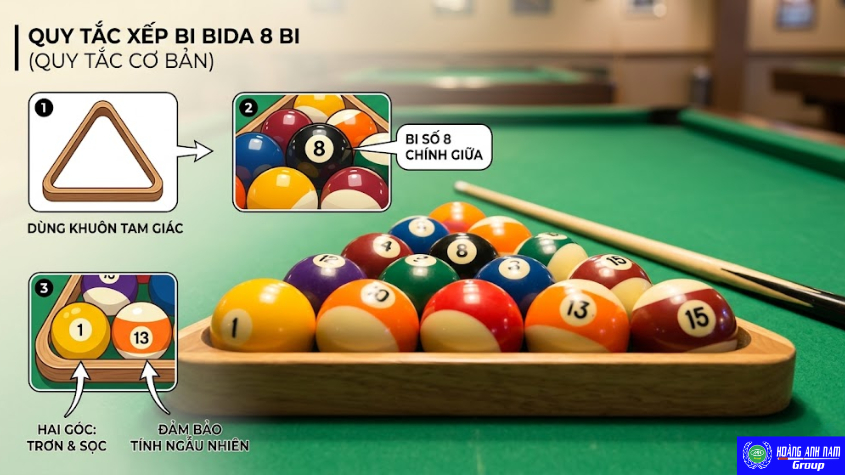 quy tắc xếp bida 8 bi