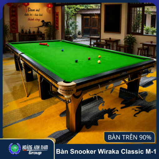Bàn Bida Snooker Wiraka Classic M-1 - BÀN TRÊN 90%