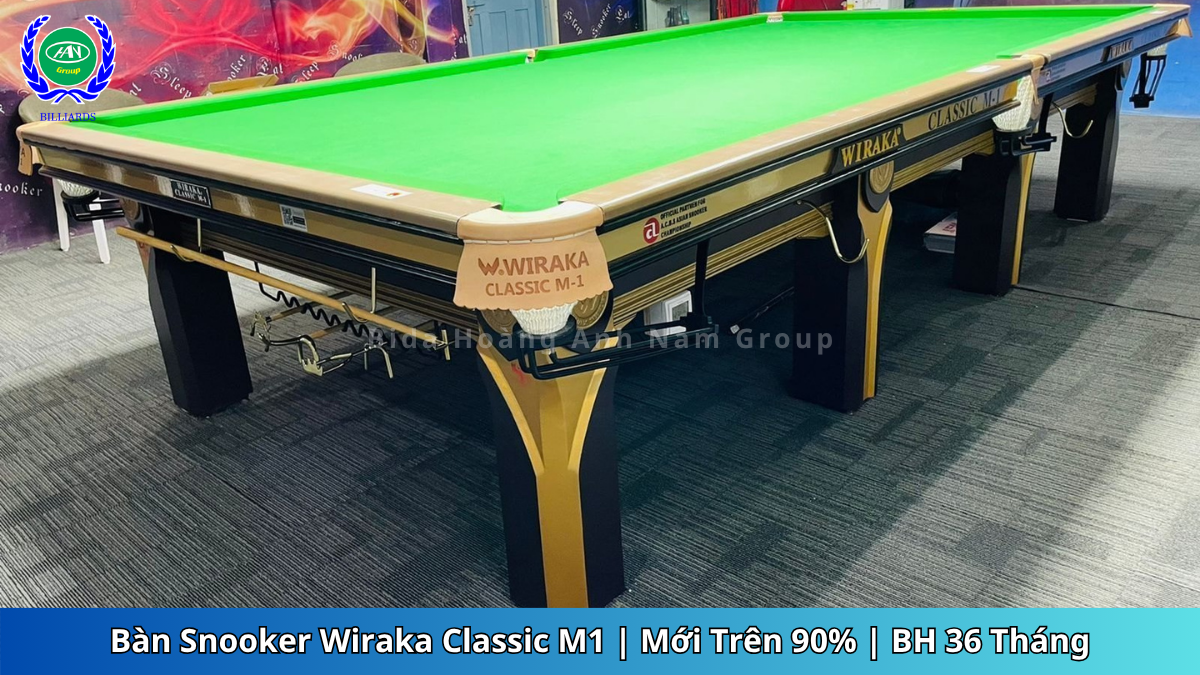 Bàn Snooker Wiraka Classic M1 | Mới Trên 90% | BH 36 Tháng | Bida Hoàng Anh Nam Group