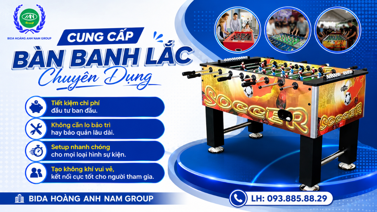 Cung Cấp Bàn Banh Lắc Chuyên Dụng | Bida Hoàng Anh Nam Group