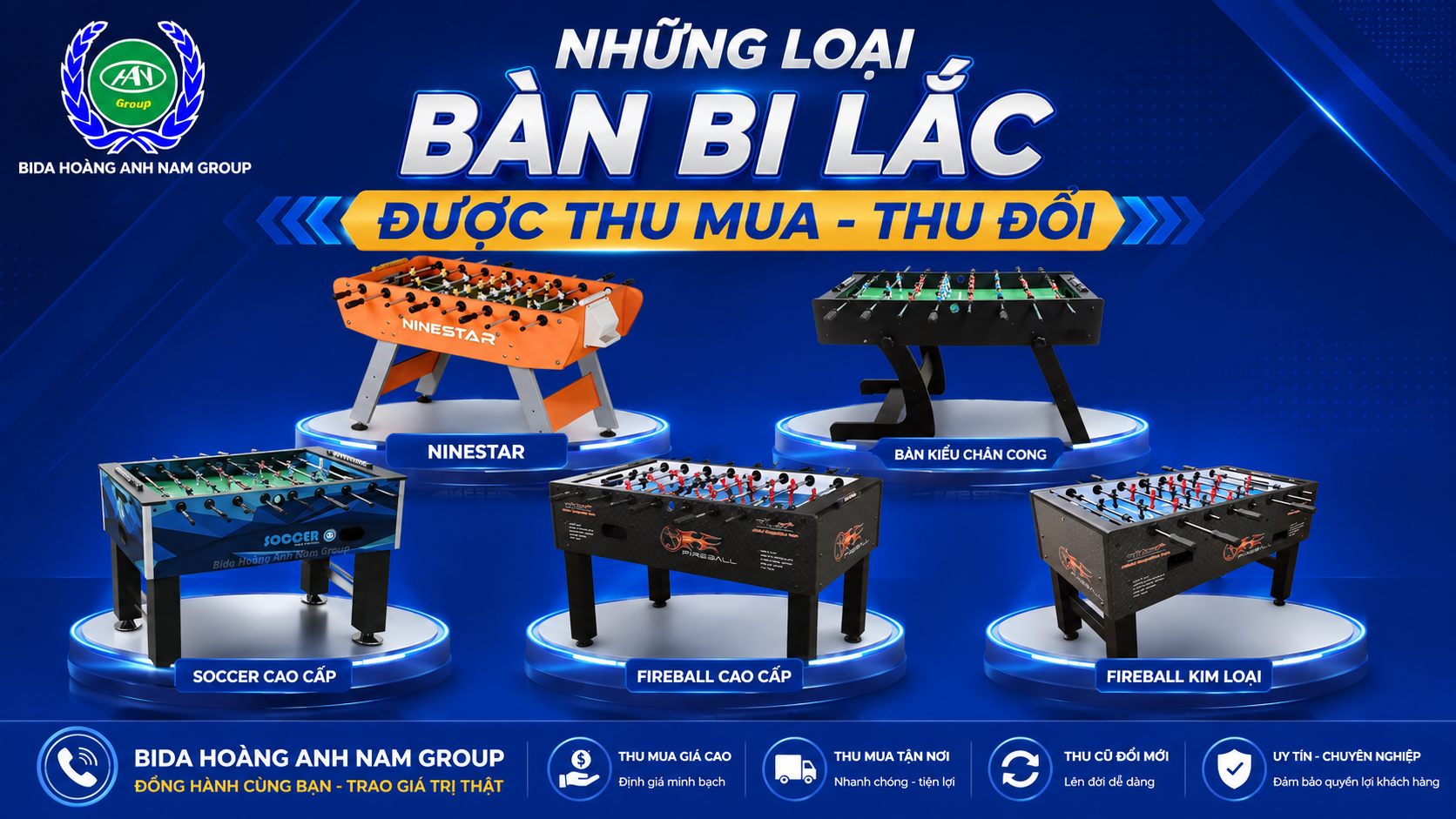 Những Loại Bàn Bi Lắc Được Thu Mua - Đổi Mới | Hoàng Anh Nam Group