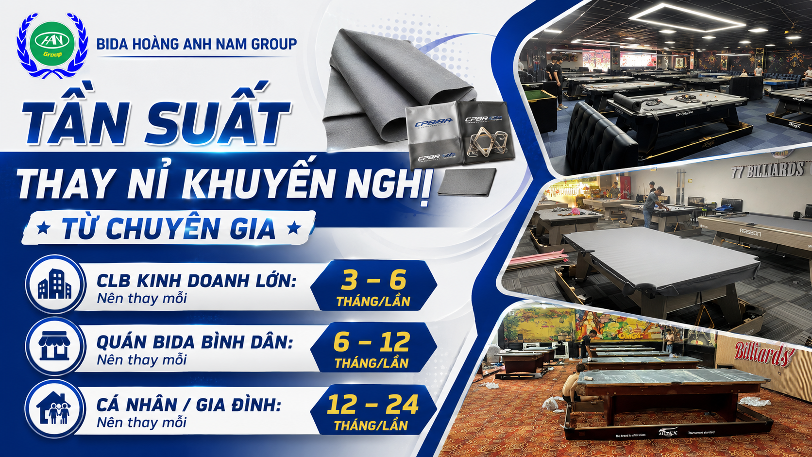 Tần suất thay nỉ được khuyến nghị từ chuyên gia | Hoàng Anh Nam Group
