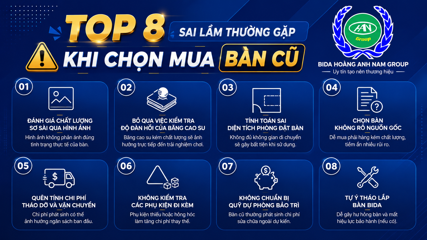Top 8 sai lầm thường gặp khi chọn mua bàn cũ | Hoàng Anh Nam Group