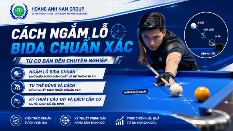 Cách ngắm lỗ bida chuẩn xác từ cơ bản đến chuyên nghiệp