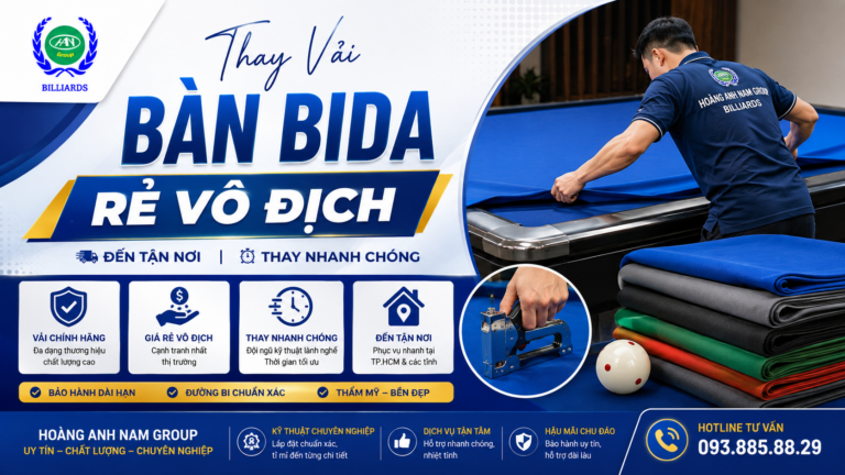 Thay Vải Bàn Bida Rẻ Vô Địch | Đến Tận Nơi | Thay Nhanh Chóng