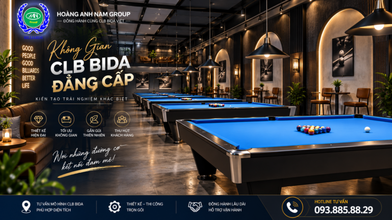 Mô Hình Quán Bida Đẹp Và Chuyên Nghiệp 2026