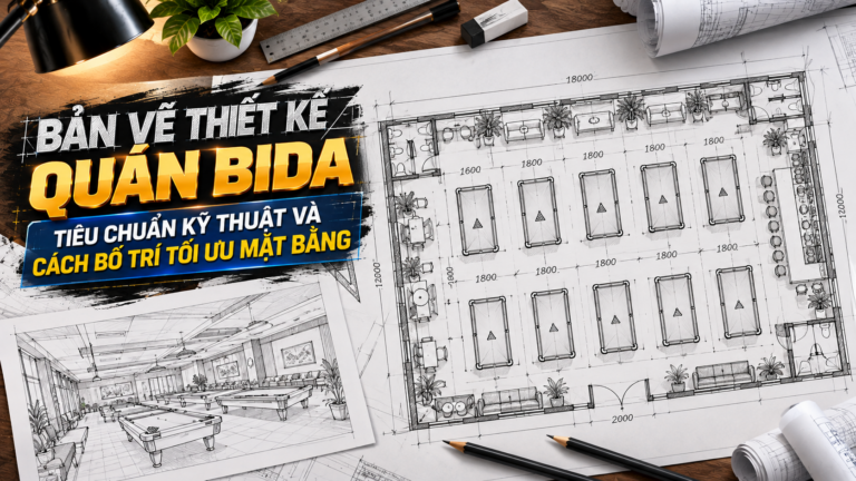 Bản Vẽ Thiết Kế Quán Bida: Mặt Bằng Và Cách Bố Trí Bàn